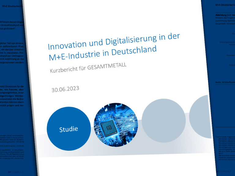 Innovation und Digitalisierung in der M+E-Industrie in Deutschland Kurzbericht für GESAMTMETALL