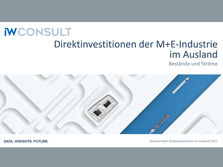 Studie: Direktinvestitionen der M+E-Industrie im Ausland