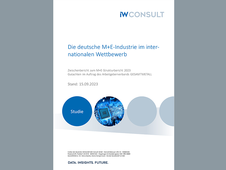 Studie: Die deutsche M+E-Industrie im internationalen Wettbewerb