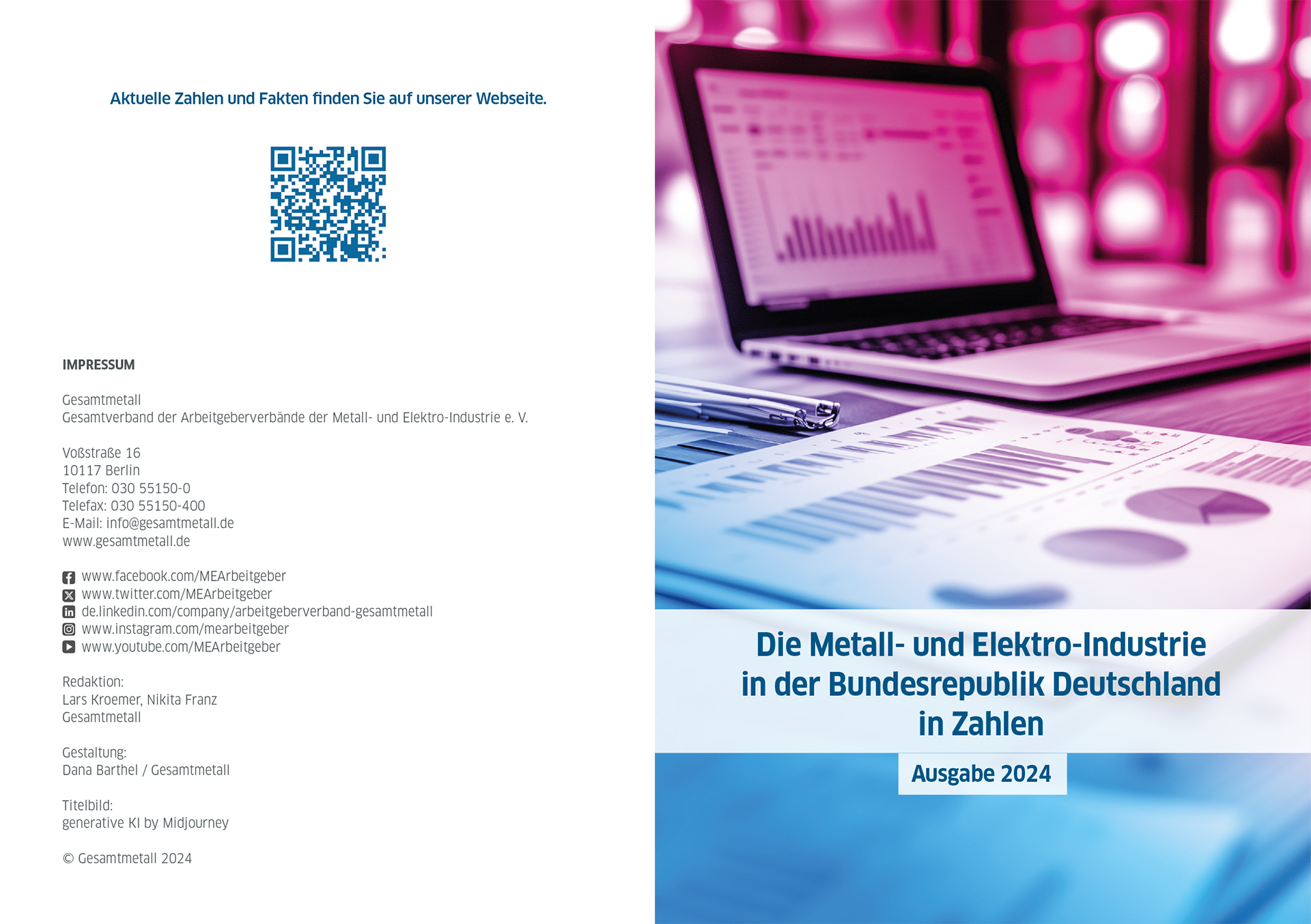 Die Metall- und Elektro-Industrie in der Bundesrepublik Deutschland in Zahlen / Ausgabe 2024 / Umschlag