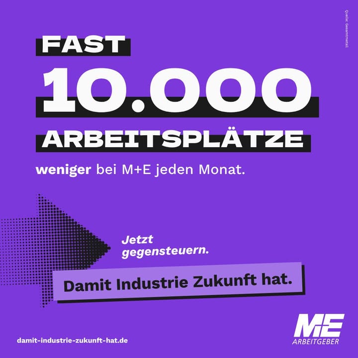 Facebook post by Arbeitgeberverband Gesamtmetall