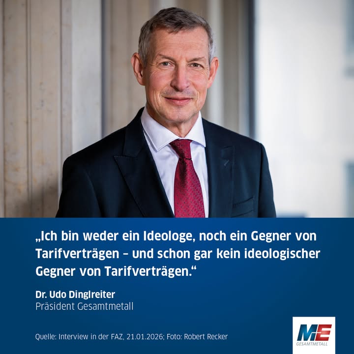 Facebook post by Arbeitgeberverband Gesamtmetall