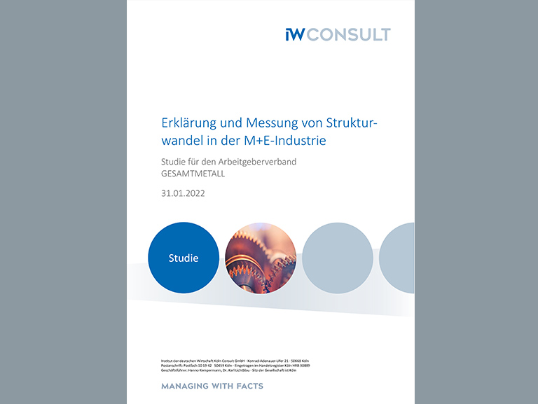 Studie: Erklaerung und Messung von Strukturwandel in der ME-Industrie