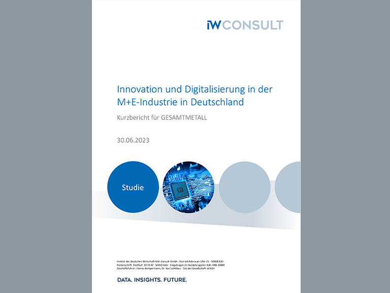 Studie: Innovation und Digitalisierung in der M+E-Industrie in Deutschland